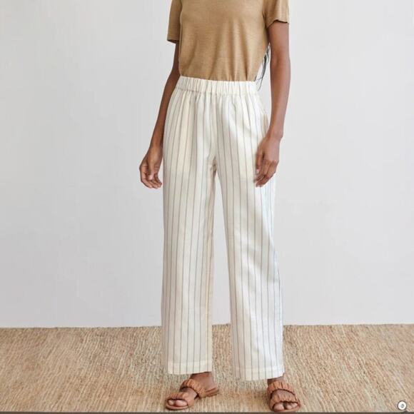 Jenni Kayne Bianca Pant In Honey Stripe Pull On Straight Leg Size XXL - Picture 3 of 13